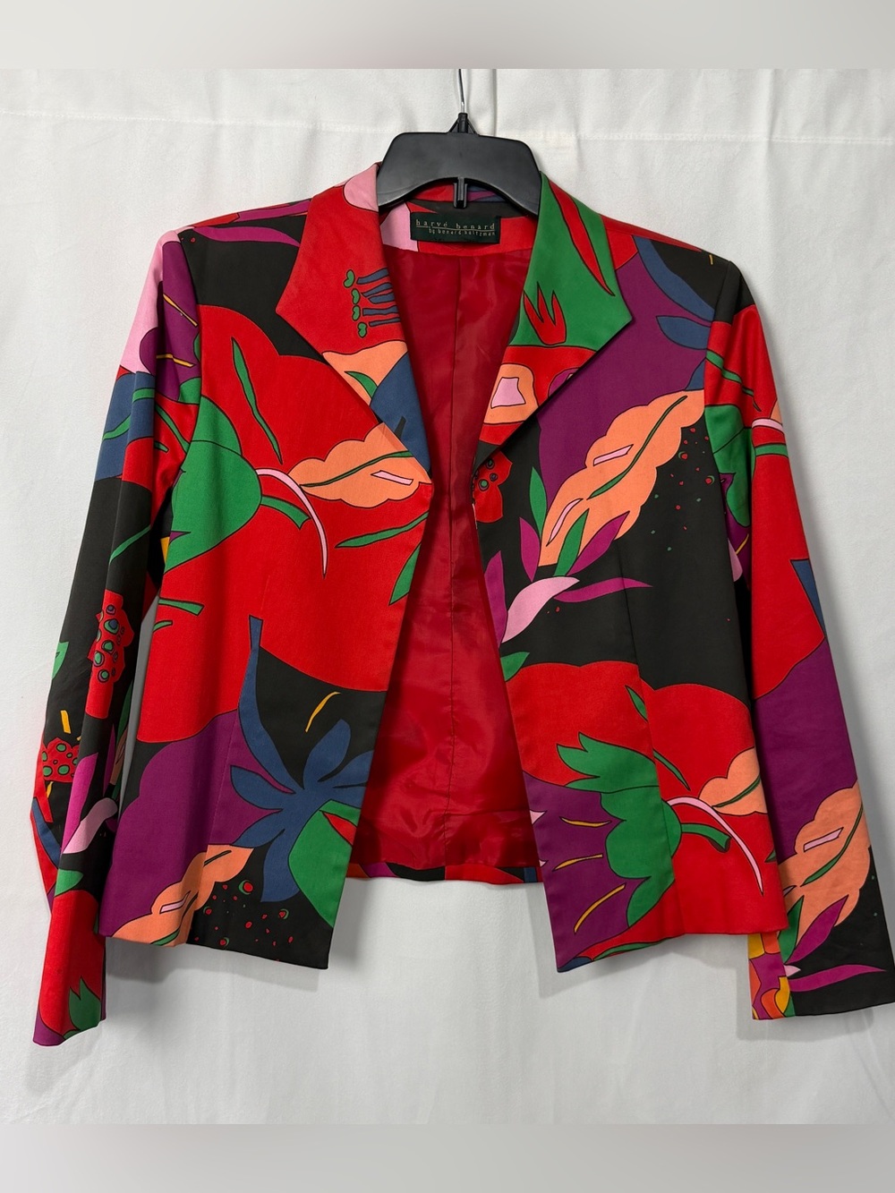 Harve Benard Womens Floral Blazer Jacket Multicolor Avant Garde Vintage No Size